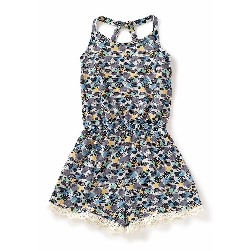 Matilda Jane In My Dreams Sleep Romper Blue Cloud Lace Trim Girls‎ Size 10